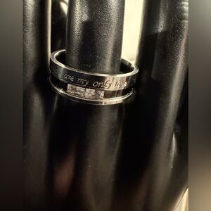 Stainless Steel Men’s Ring - You Are The Love Of My Life - Silver Tone & Black